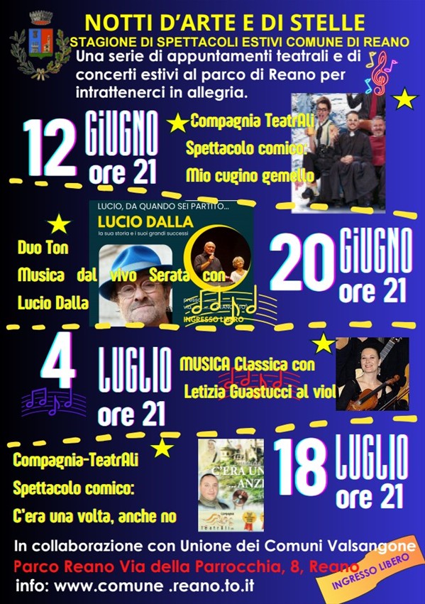 Spettacoli Estivi a Reano