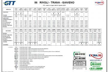 Nuovi orari Autolinee GTT